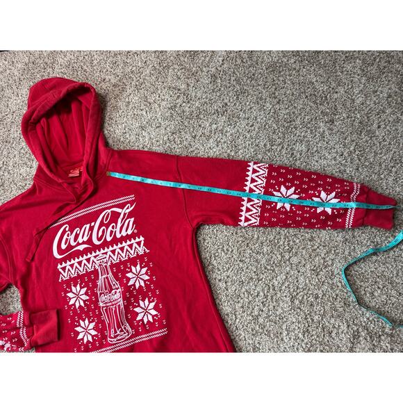 Coca Cola Holiday, Christmas Sweatshirt/Hoodie; size Men's Small; Ugly Sweater; - Picture 6 of 11